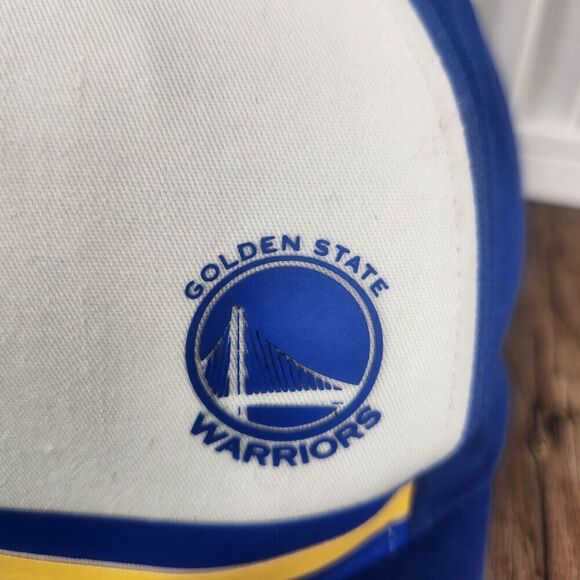 Mitchell Ness Golden State Warriors Snapback Hat Cap Blue White Retro NBA Sports - Picture 3 of 10
